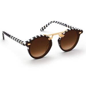 New Krewe STL Nylon Domino to Black 24K Sunglasses
